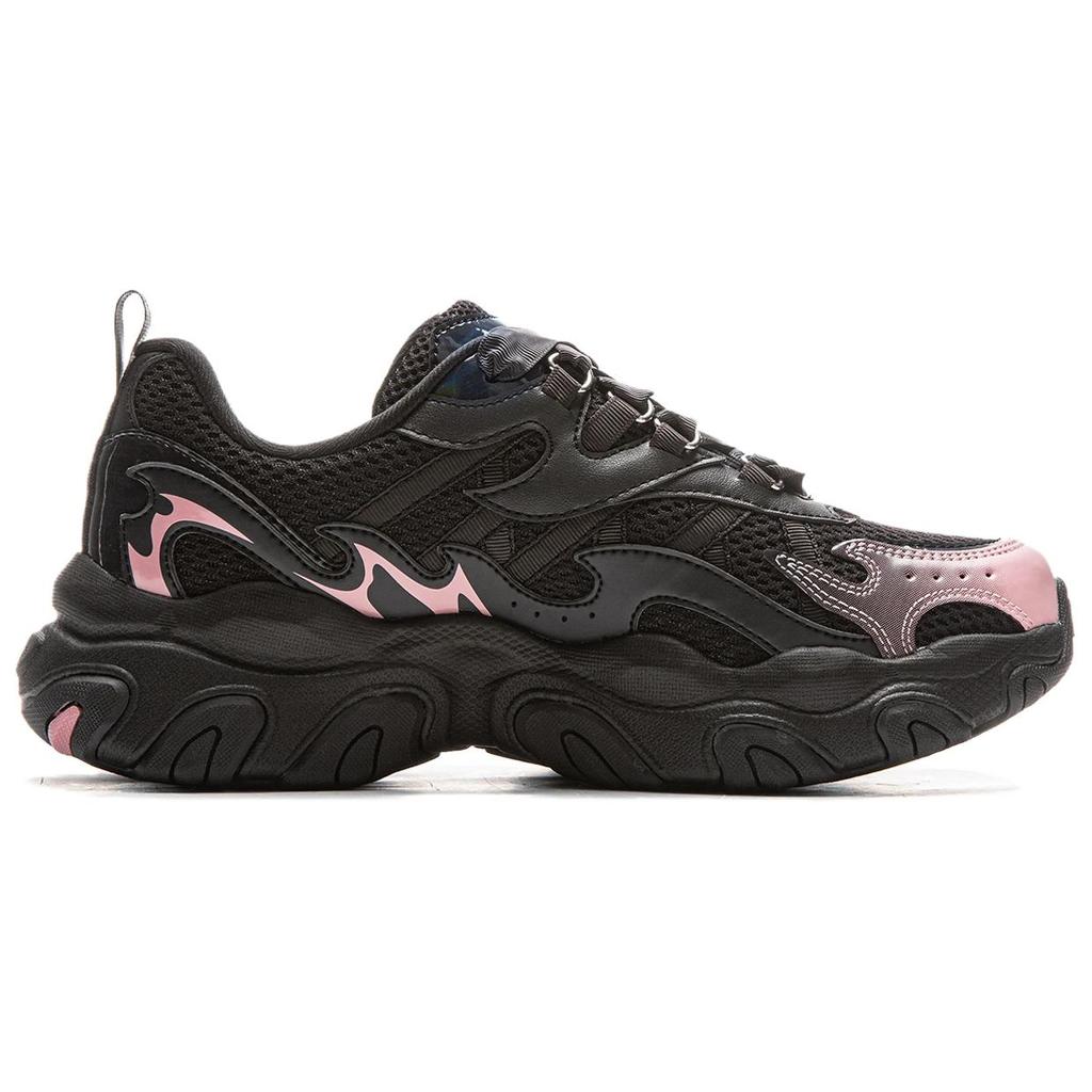 New LPL X LiNing Cat Paw Lite3 Slip Resistant, Abrasion Resistant, Lightweight Low Top Casual Shoes Women's Black Pink AGCV398-1