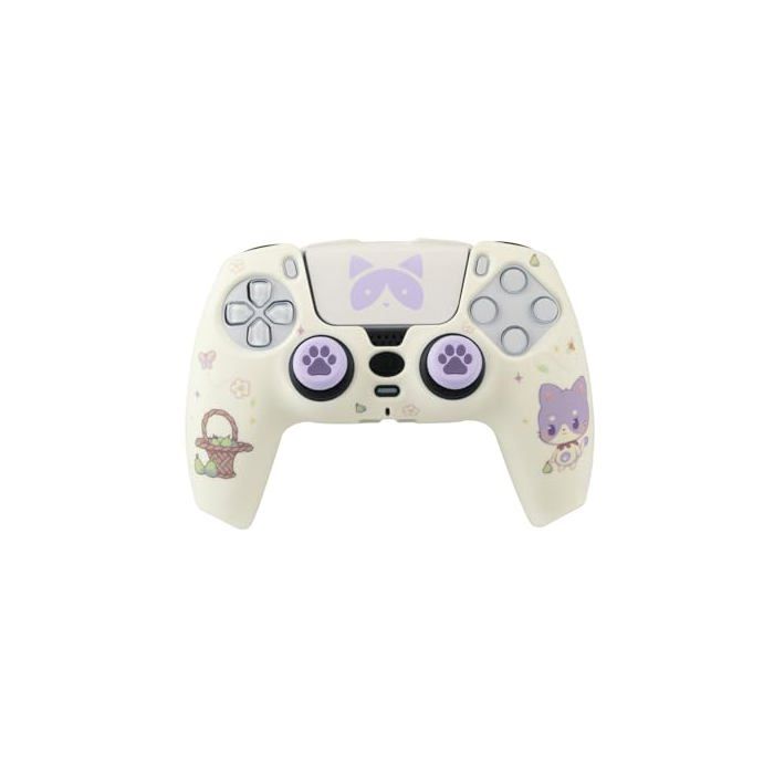 Kit Accessoires PS5 - TANOOKI - TNK0001 - Coque Rigide - Grips - Sticker Touchpad