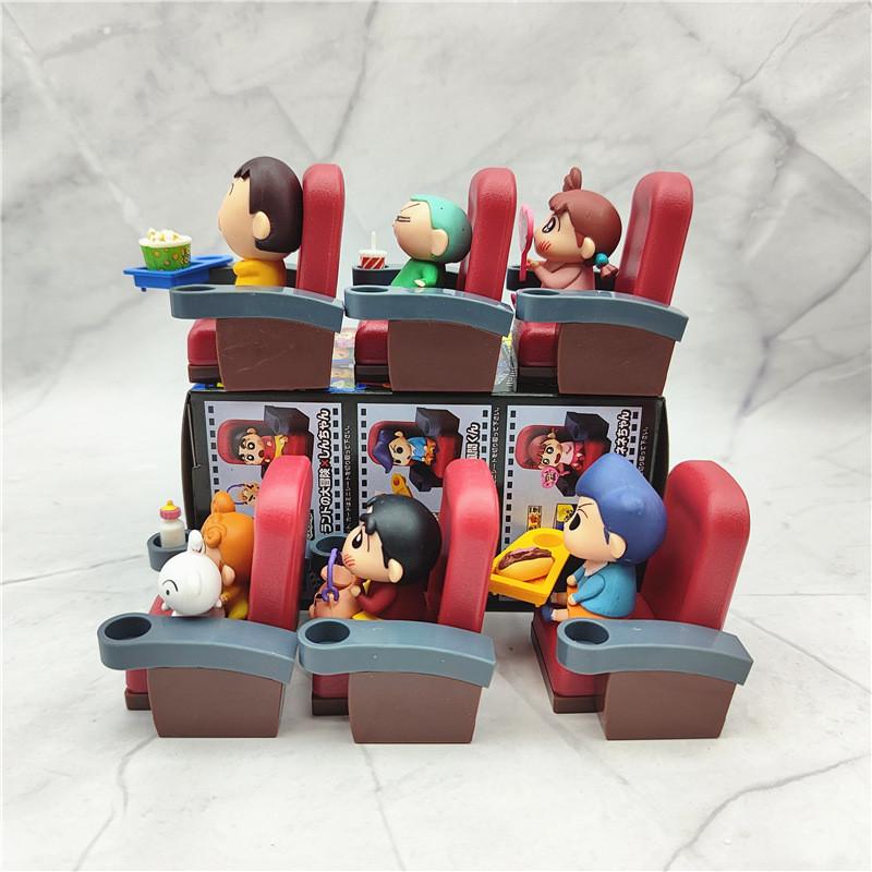 Adorable Crayon Shin-chan Spring Cinema Car Decoration Blind Box Figurine Model