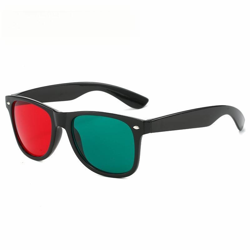 Classic 3D Glasses Clip-On Lenses For Men And Women Foldable Clip Amblyopia Corrective Glasses Red Green Color Squint Blind