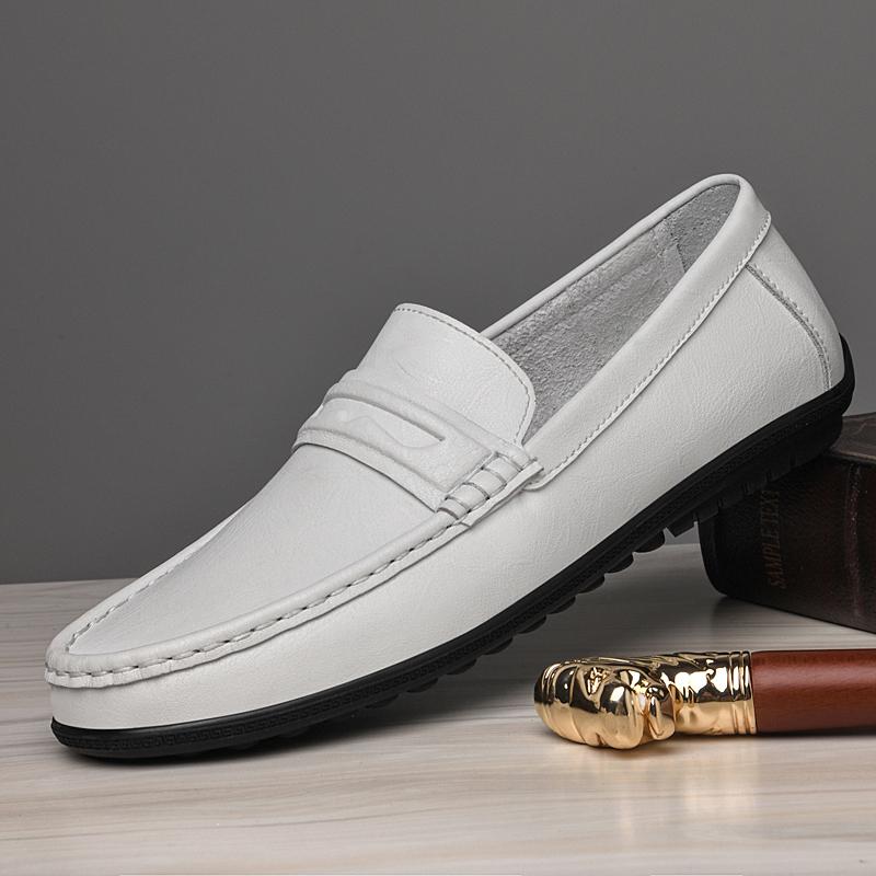 Plus Size Split Leather Shoes Men Loafers Comfortable Casual Shoes Men Flats Moccasins Men Driving Shoes