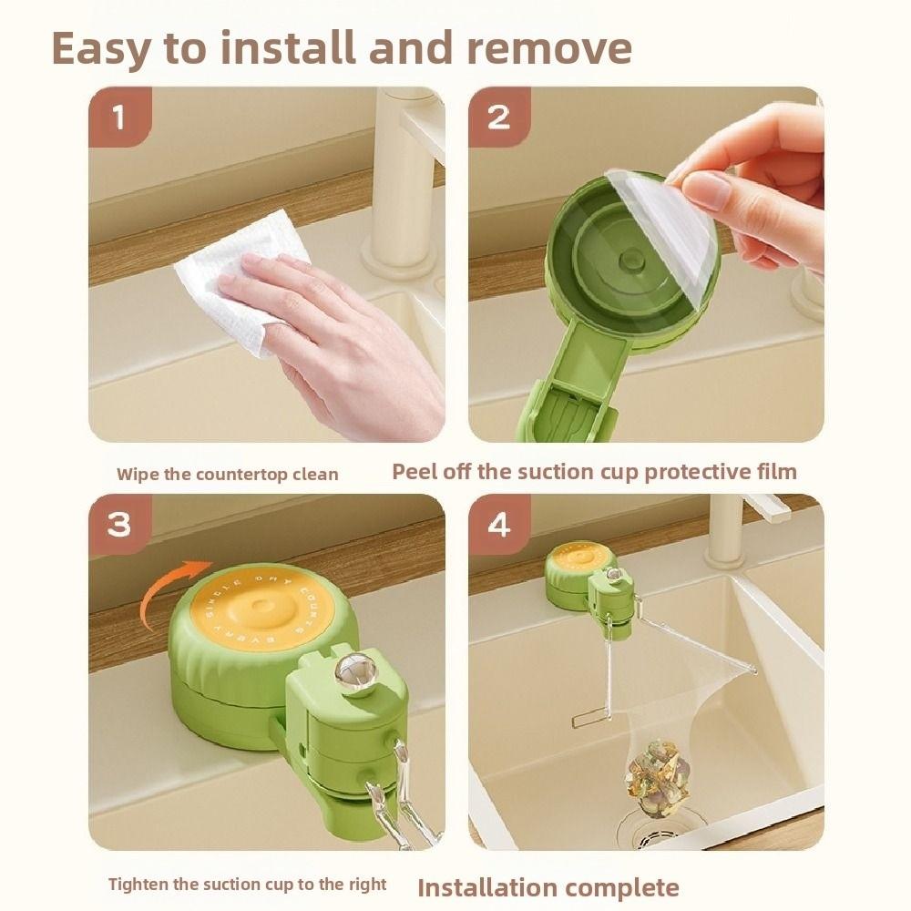 Rotatable Waste Hanging Net Bracket Creative Kitchen Garbage Filter  Household