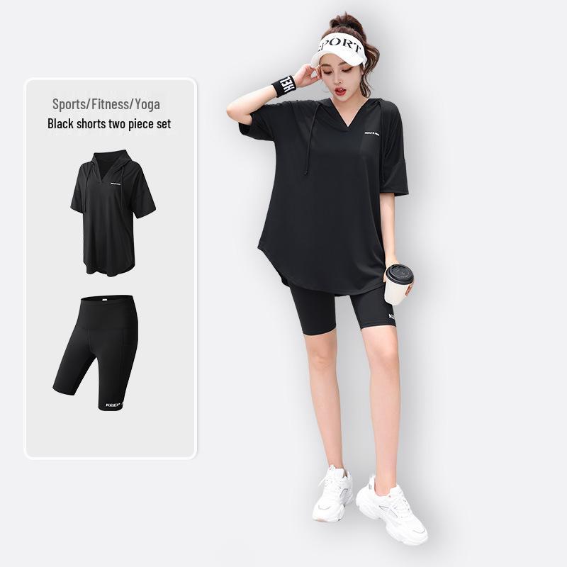 2024 Plus Size Yoga & Running Fitness Set - Tummy Control, Slim Fit
