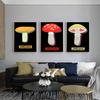 Póster de Setas Variadas Moderno Lindo Comida Seta Dibujos Animados Pintura en Lienzo Arte de Pared Imagen para Cocina Sala de Estar Decoración del Hogar