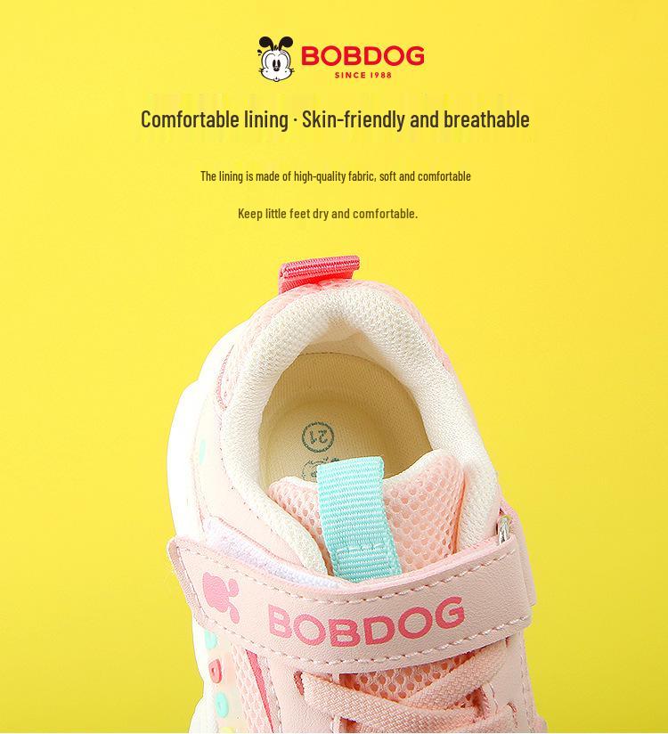 Bobodou Unisex Baby Mesh Walking Shoes - Anti-Slip Soft Sole Toddler Sports Shoes for Spring and Autumn (Ages 1-5)