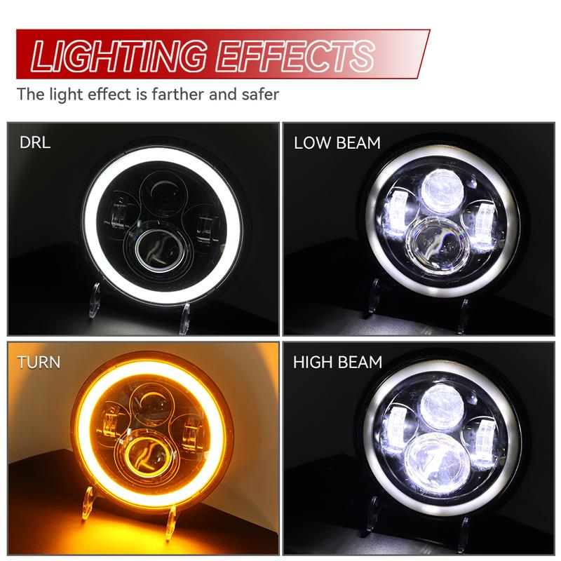 7" Inch H4 LED Motorcycle Headlight H4 Lamp for BMW R1200 R Nine T 2014-2016 Motorcycles Harley Softail Touring