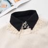 Jeweled Half Shirt False Collar Beaded Pearls Spread Lapel Versatile Art Collar Sweet Shawl False Decorative Shawl
