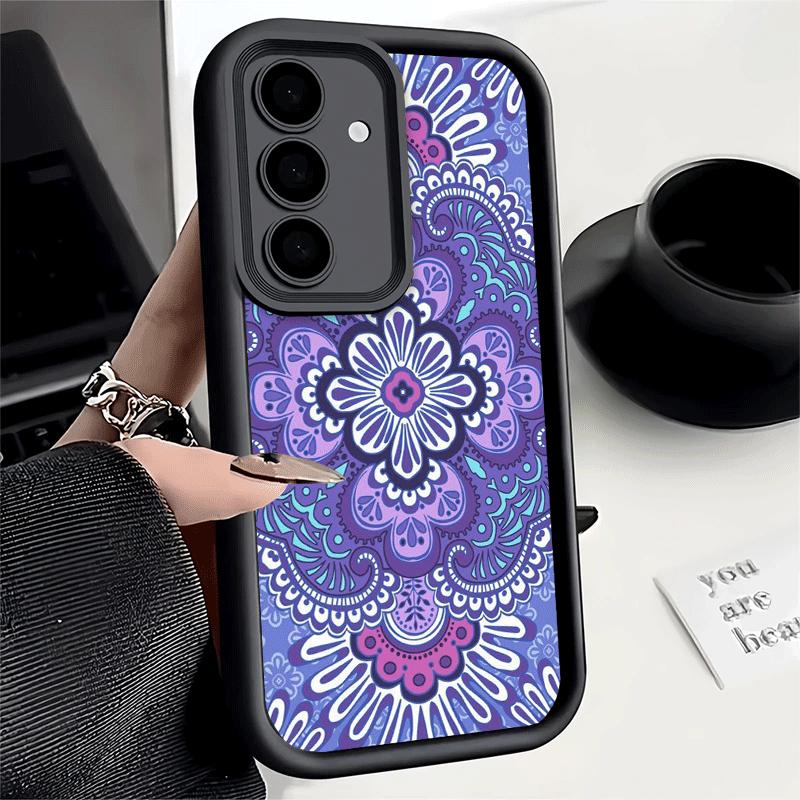 Phone Case for Samsung Galaxy S26 S25 Ultra S24 FE Mandala Style Pattern Shell S23 Plus S22 + S21 S20 5G Soft Silicone Funda