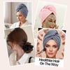 Microfiber Hair Towel Wrap Soft Quick Dry Hair Drying Cap Anti Frizz Hair Turban Bathroom Accessory