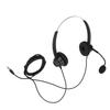 Telephone Headset Noise Reduction 3.5mm Straight Head Customer Service Headphone with Mic for VOIP Phones Call Center