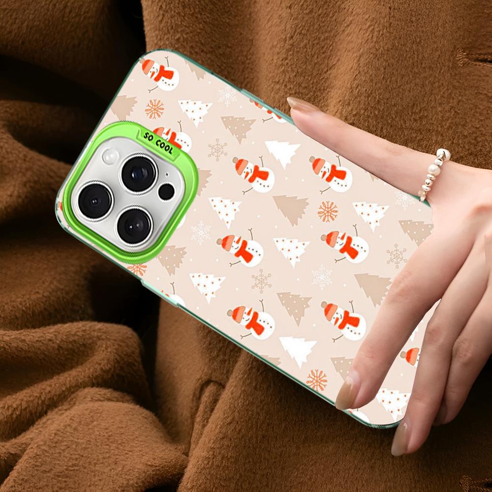 Weihnachts-Cartoon-Neujahrs-Handyhülle Für IPhone 16 15 14 13 12 11 Pro Max X XR XSMAX 8 7 Plus Matte Stoßfeste Rückabdeckung