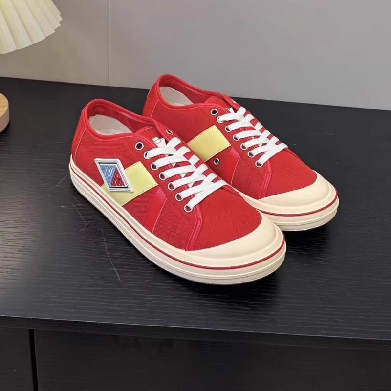 Autumn new low-top breathable men and women couples canvas shoes color matching board shoes versatile platform casual sports shoes