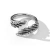 Angel Wings Men's and Women's Simple Retro Personality Creative High Sense Versatile Feather Ring