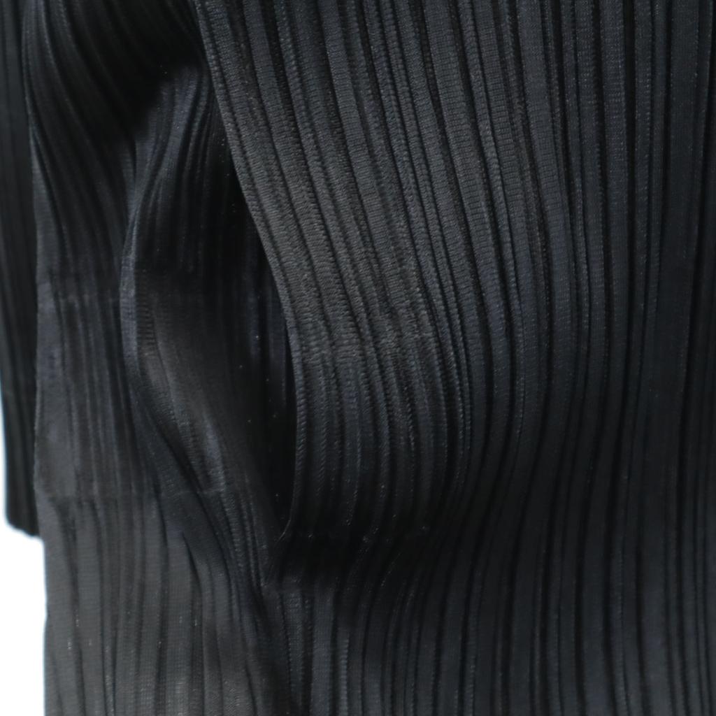PLEATS PLEASE Made In Japan Long Sleeve Pleated Long Cardigan Women Used