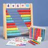 Wooden Counting Toy Abacus Montessori Education Math Toy Children Rainbow Counting Beads Addition Subtraction Operation Learning