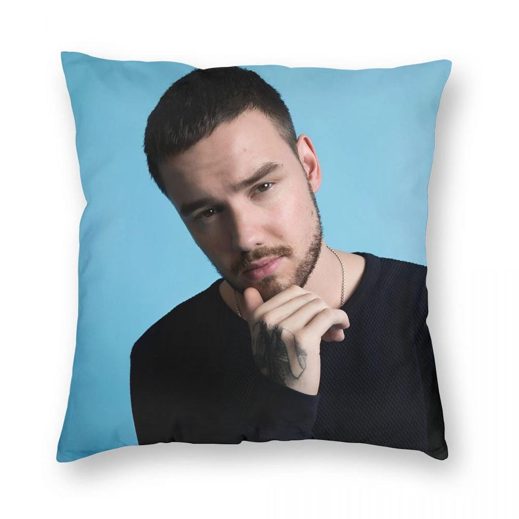 Federa per cuscino Liam Payne Morbida Copertura per cuscino in poliestere Custodia per cuscino regalo Copertura per cuscino quadrato da divano 40X40cm