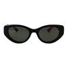 Logo Design Acetate Cat's Eye Sunglasses Women's Black