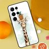 Cute Cartoon Animal Giraffe Phone Case For Samsung Galaxy S25 Ultra S24 S22 S21 Ultra S9 S10 S20 Plus S23 FE Funda Cover