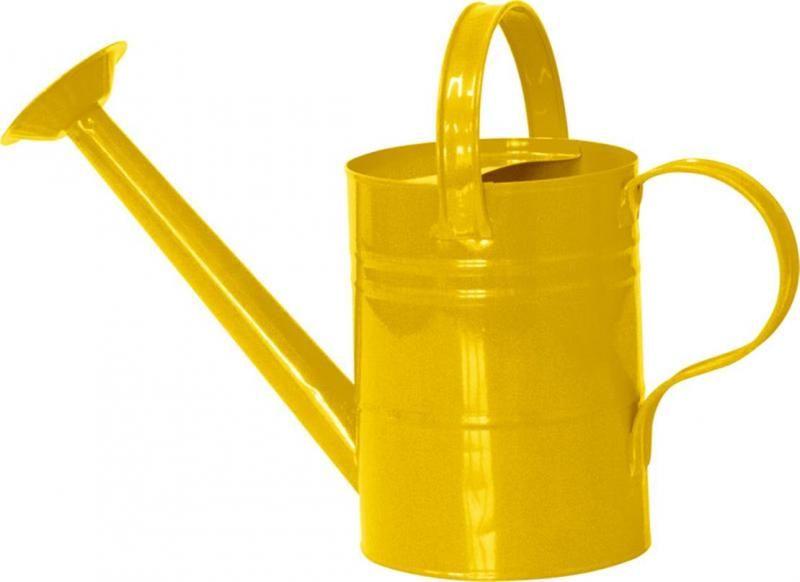 Yellow Metal Watering Can for Children