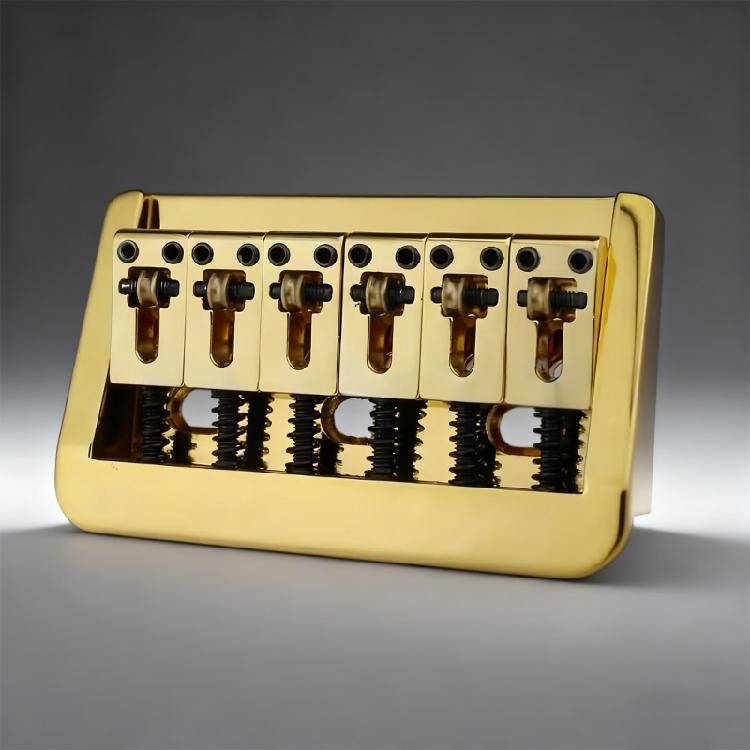 6 String Guitar Bridge Upgrade 10.5mm Adjustable Spacing Metal Construction Enhanced Sound Output Stability for Repair