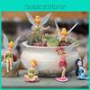 Lebendige Fliegenflügel-Figuren 6 Stück/Set Blumenfee Miniaturpuppenhaus Gartendekoration Verschönern Sie Ihren Kuchen und Garten