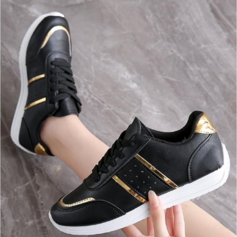 Fashion Women Sneakers Platform Shoes Leather Patchwork Casual Sport Shoes Ladies Outdoor Running Vulcanized Shoes Zapatillas Mujer