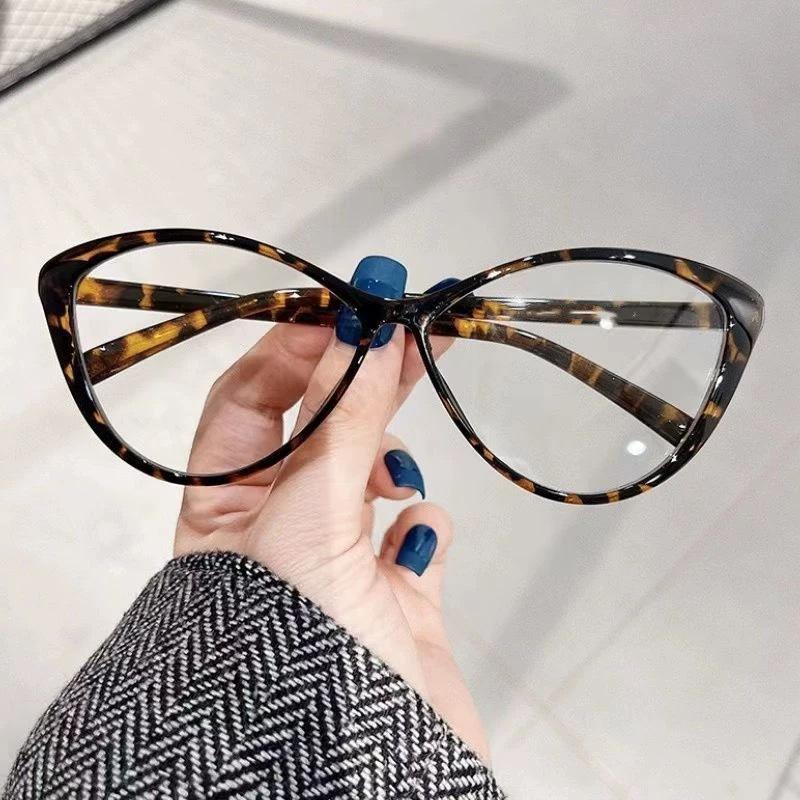 New Fashion Anti-blue Myopia Glasses Vintage Ultralight Minus Diopter Glasses Eyewear Women Trendy Cat Eye Frame Eyeglasses