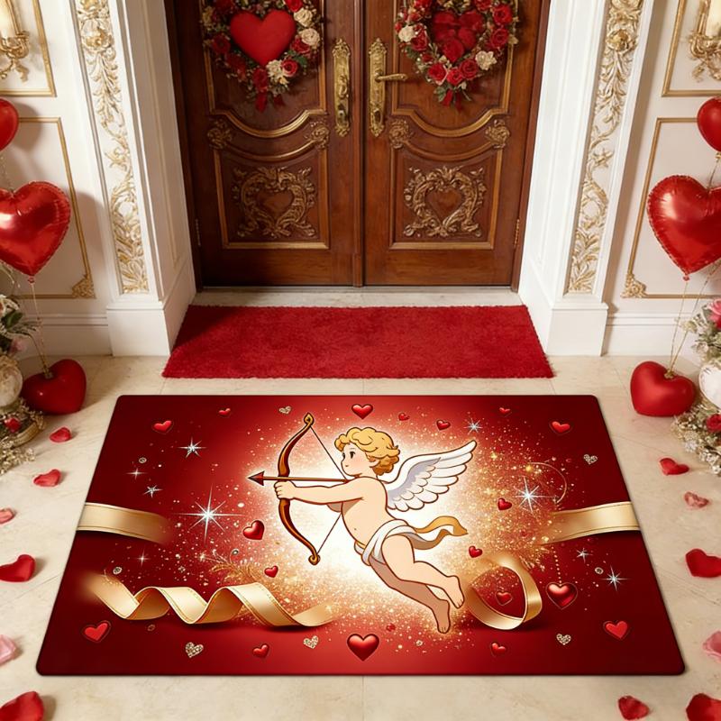 Romantic Style Bedroom Decor Red Carpet Valentine's Day Carpets for Living Room Waterproof Lounge Soft Floor Mat Anti-slip Rug