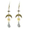 Zinc Alloy Sun Moon Conch Earrings for Women Lightweight Hypoallergenically Beach Party Jewelry Bohemian Accessories