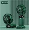 2025 N15 Foldable USB Charging Mini Handheld Fan with Digital Display & Aroma
