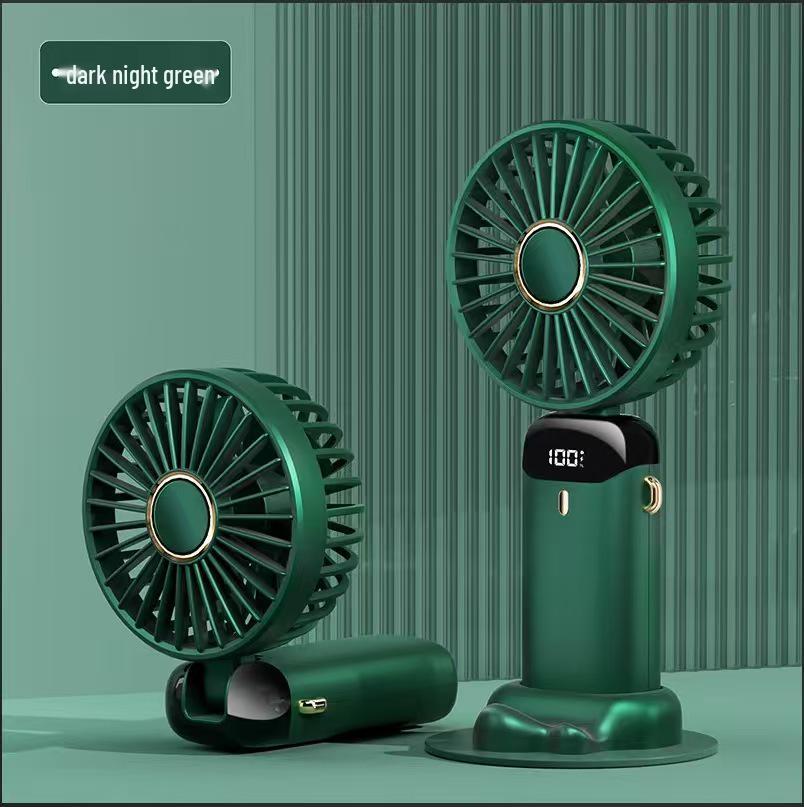 2025 N15 Foldable USB Charging Mini Handheld Fan with Digital Display & Aroma