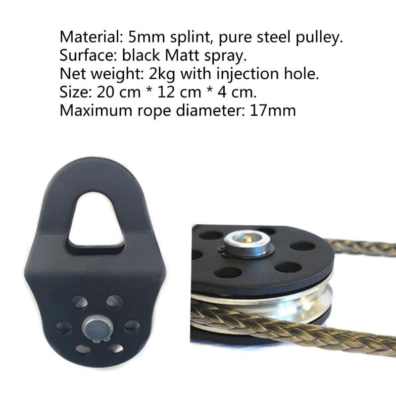 Reliable 10Ton Snatch Pulley Block Snatch Block Strength Recovery OffRoad Pulley Sheave Qulity Steel Construction