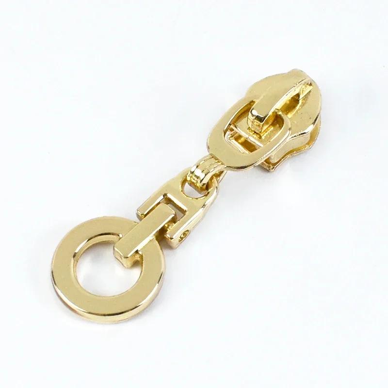 5/10/20Pcs Meetee 5# Zippers Slider Pullers for Nylon Zipper Tapes Sewing Zip Closure Heads Repair Kits Bag Garment Accessories