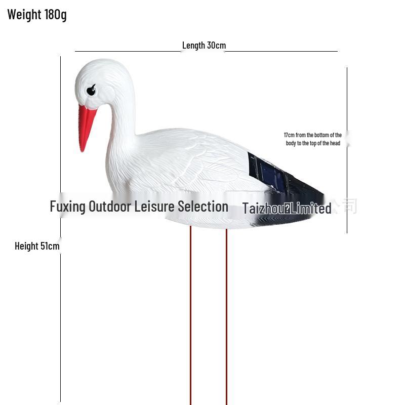 Outdoor Garden Simulation Plastic Red-crowned Crane Decor