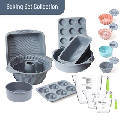 Hochtemperatur-Silikon-Backset: Quadratische Kuchenform, Toastblech, Muffinform
