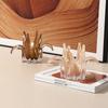 Creative Glass Candlestick Petal Candle Holder Lily Desktop Storage Container Glass Handicrafts Home Decoration Accessories