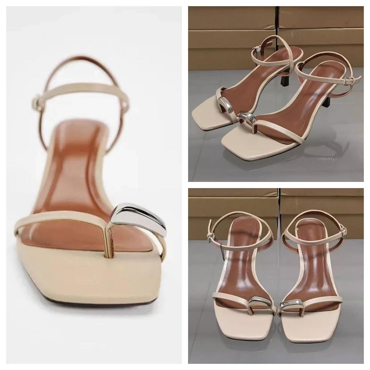 

TRAF Woman Square Peep Toe Heels Sandals Classic Pumps Ladies Office Slip On Shoes 2024 Summer Casual Beach High Heels Sandal 36