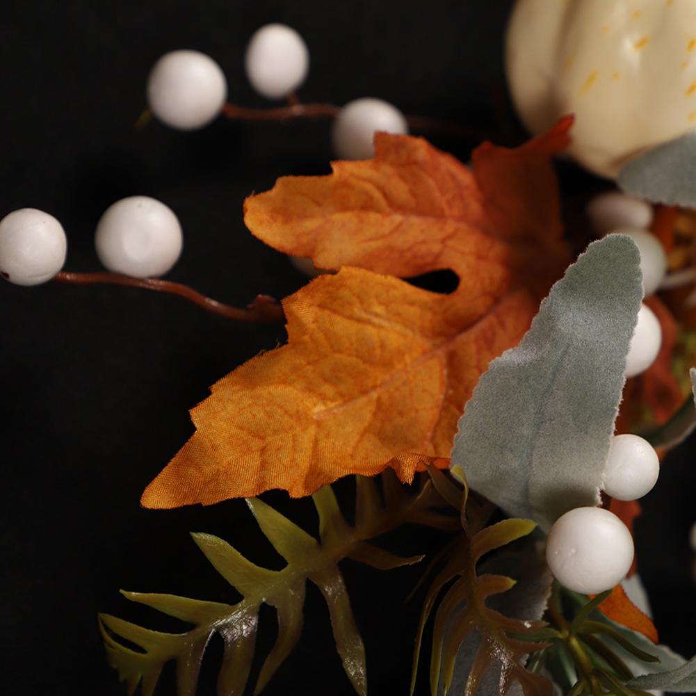 Fall Garland, 6FT Autumn Garland, Pumpkin Berries Maple Leaves Handmade Garland For Home Indoor Outdoor Halloween Thanksgiving Decoration