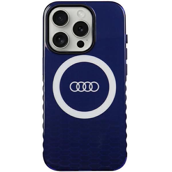 Capa Audi Iml Big Logo Magsafe para iPhone 15 Pro - Azul