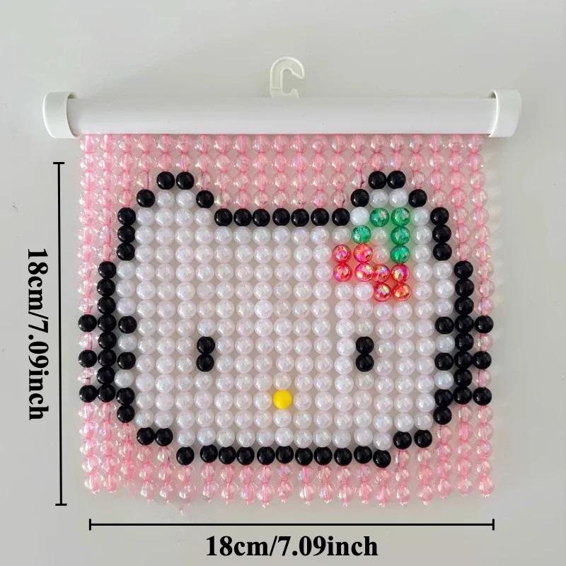 Cartoon Panda Hanging Beads Ornaments Handmade Cat Crafts Wall Art for Girls Room Decor Creative Wall Decoration Trendy 2025