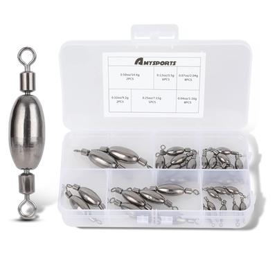 AMYSPORTS Fishing Rig Set with Weights and Medium for Fishing with and Horse Mackerel Through-hole Barrel, Cushion, Jujube, Rockfish, Squid,