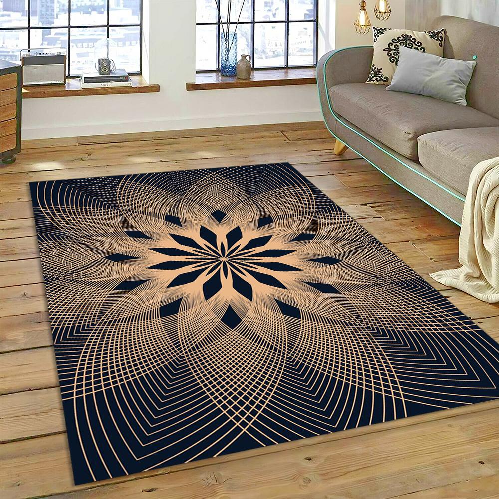Bohemia Meditation Mandala Natur Yoga Blume Teppich Teppich für Zuhause Wohnzimmer Schlafzimmer Sofa Fußmatte Dekor, Bereich Teppich rutschfeste Matte
