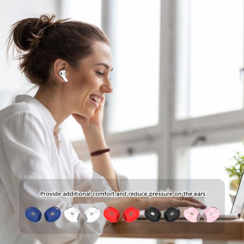 Silicone Earbud Tip Protective Covers Comfortable for Air Pods 4 Earphone Noise Isolation Prolonged Use Durability 5Pair