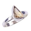 Natural Citrine Gemstone Handmade 925 Solid Sterling Silver Ring Size 6 B9C19