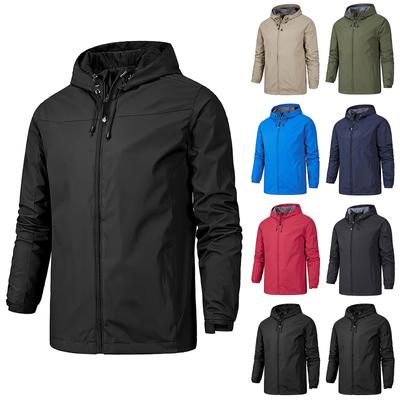 Mens Windbreak Quick Drying Coat Long Sleeve Hooded Sweatshirt Tops Blouse Mountaineering Jacket