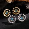 ZAKOL New Universe Planet Shiny Zircon Stud Earrings for Women Korean Fashion Aesthetic Zircon Ear Accessories