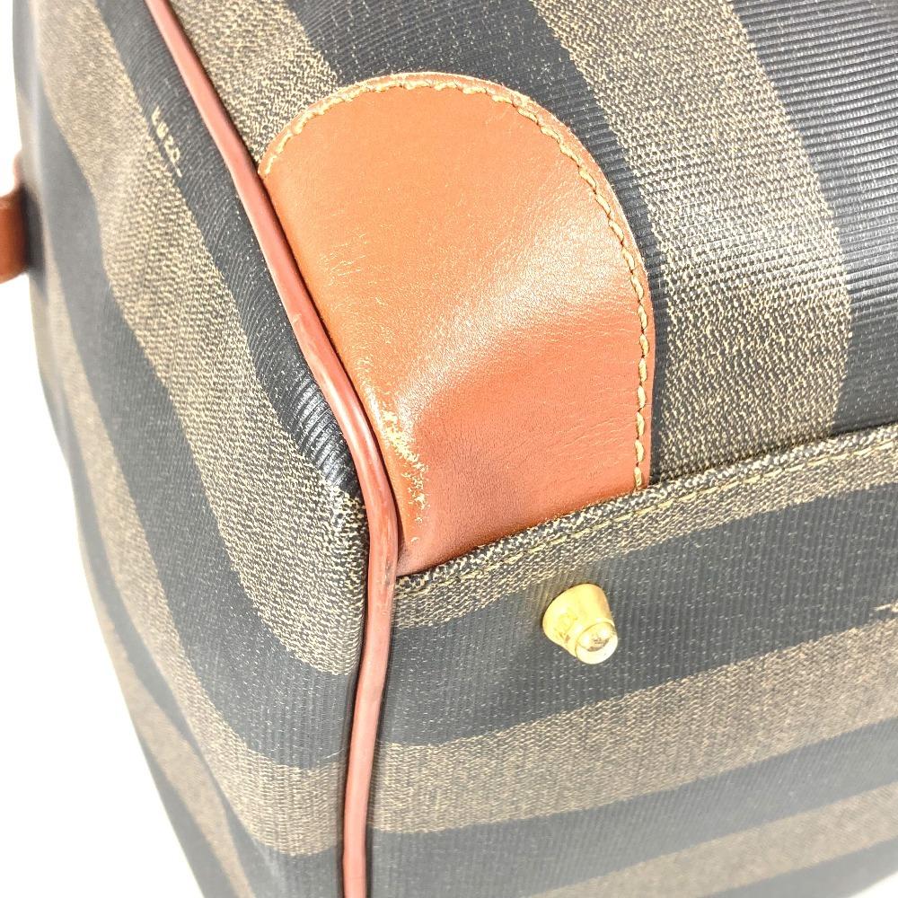 FENDI vintage Pecan travel bag travel bag bag Duffle Bag PVC/Leather khaki/Brown