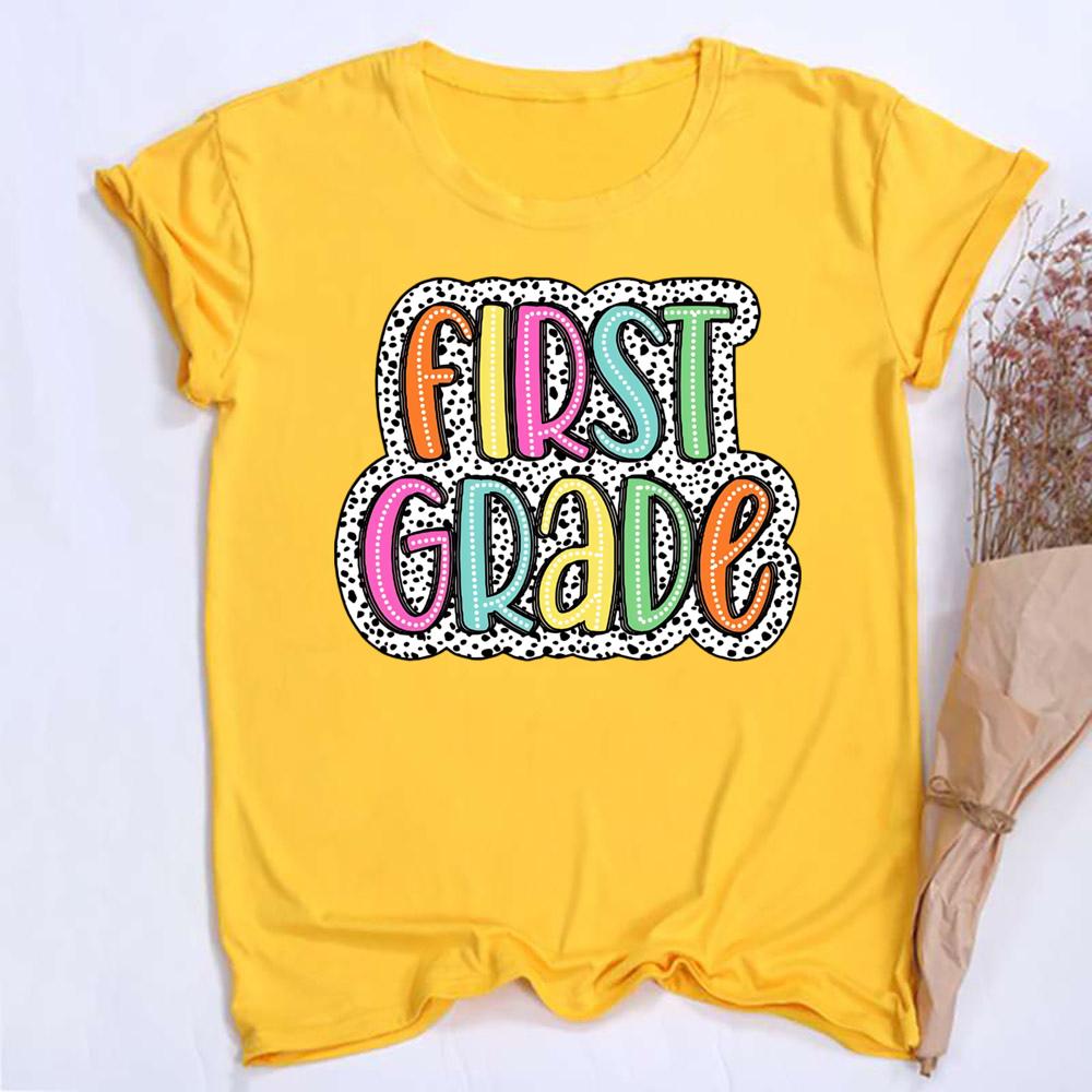 First Grade Teachers T Shirt Teachers Day Appreciation Gift Summer Casual Round Neck Top Back To School Shirt Gift for Teacher