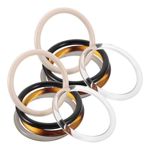 STOBOK Round Bag Handles, Set of 10, 5 Colors, Acrylic Handle Rings for Bag Repair and Replacement, Crafts, Knitting, Macrame, DIY Parts, Drawstring T