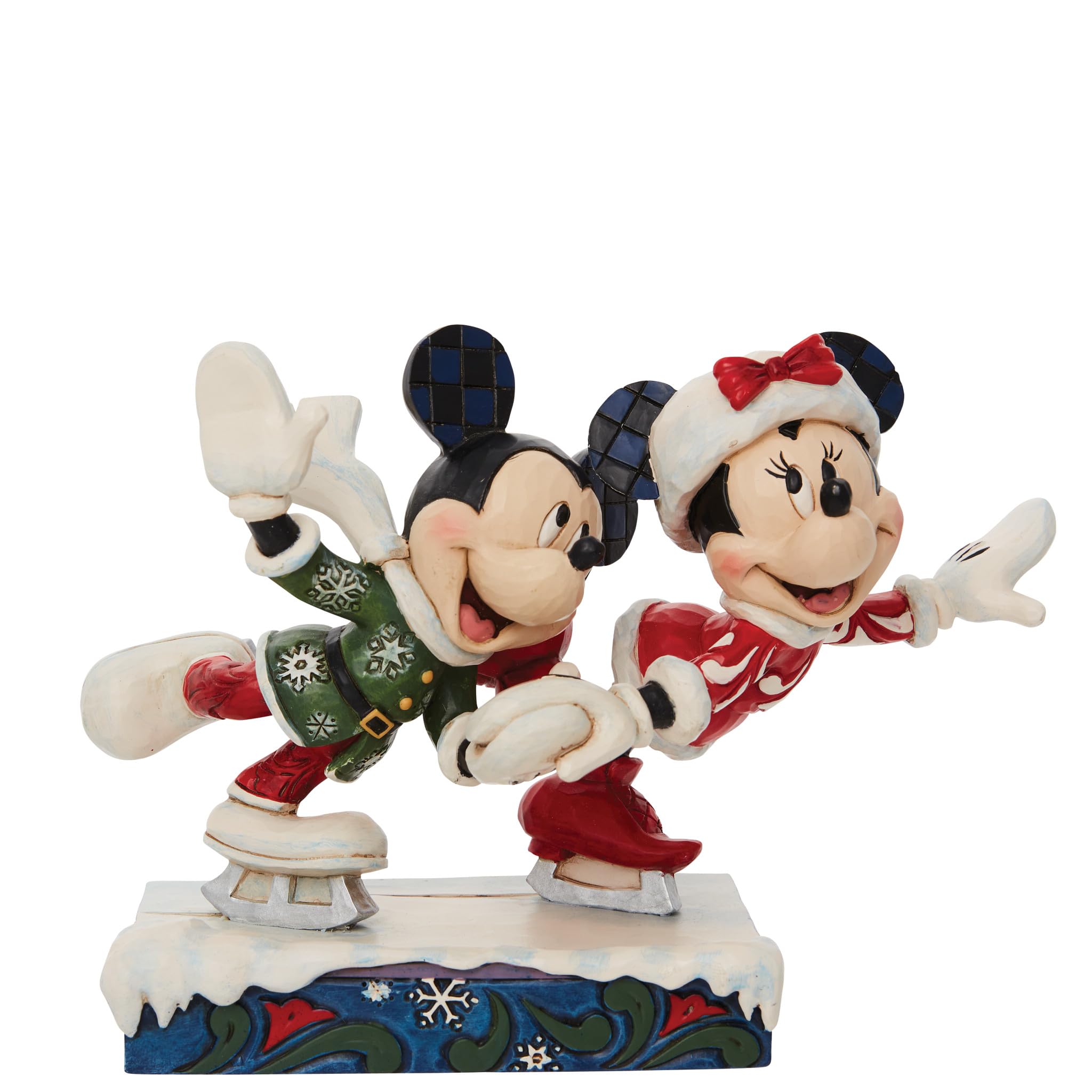 

Disney Traditions Mickey and Minnie Ice Skating Figures, 18cm Tall